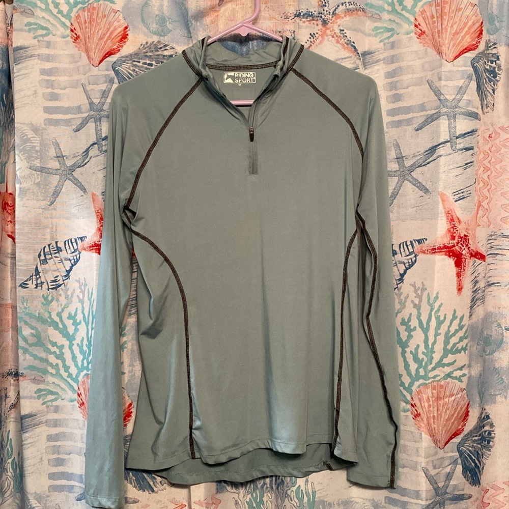 Riding Sport Equestrian Quarter Zip Sun Shirt Medium